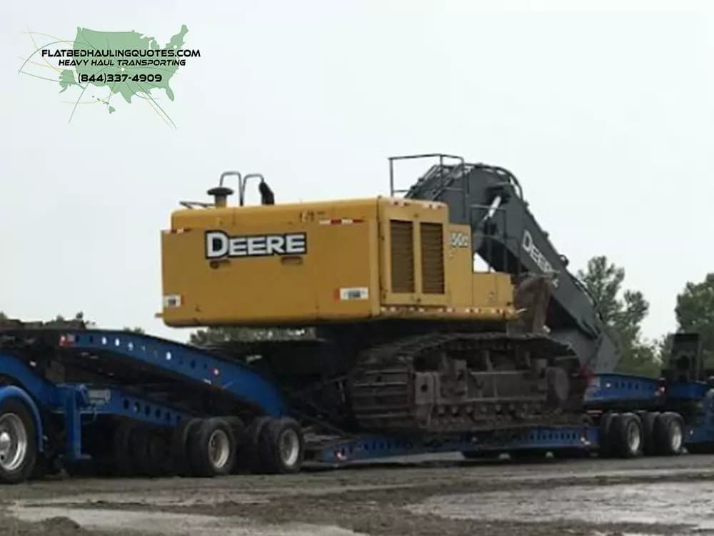 Lowboy heavy equipment transport